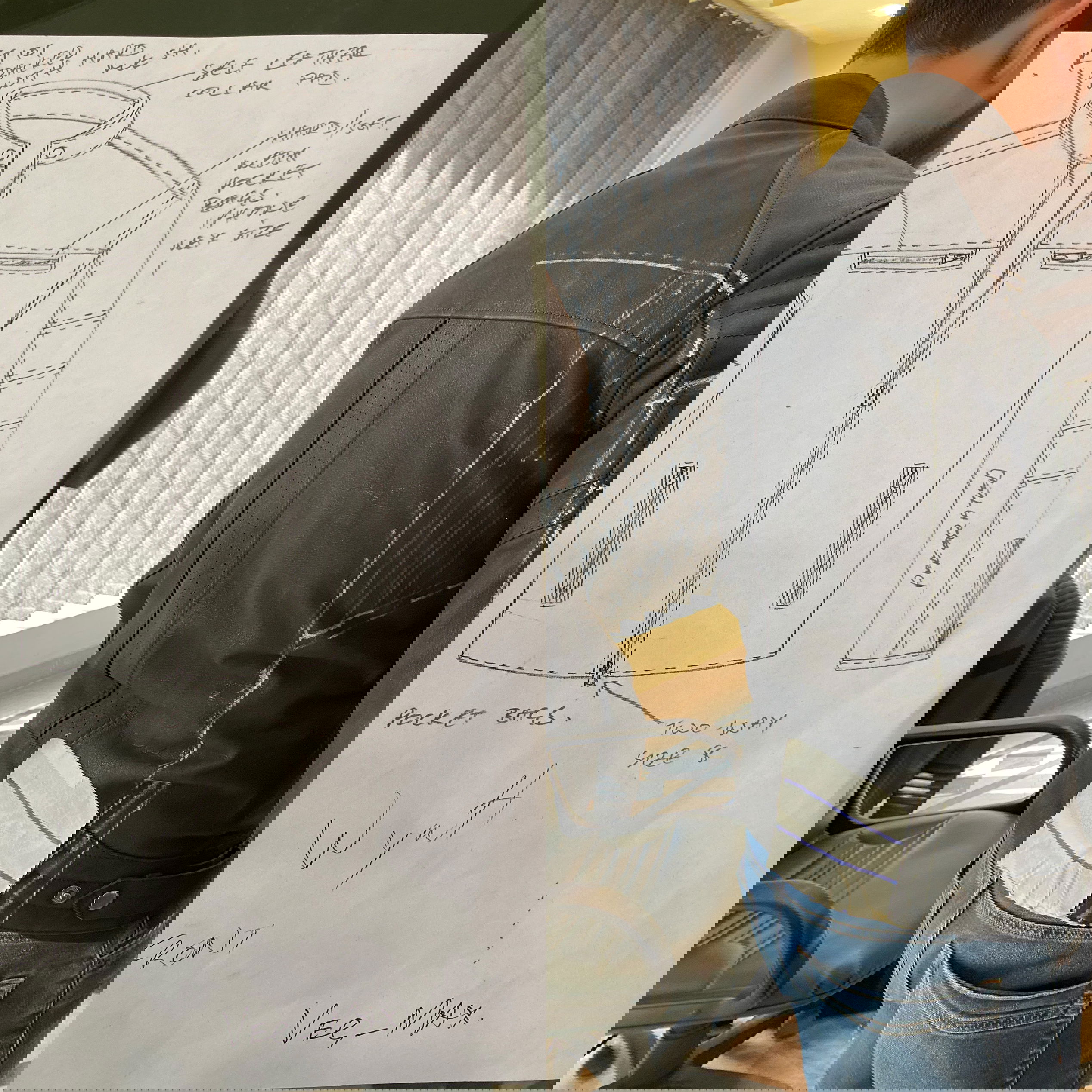 A jacket illustration and early prototype